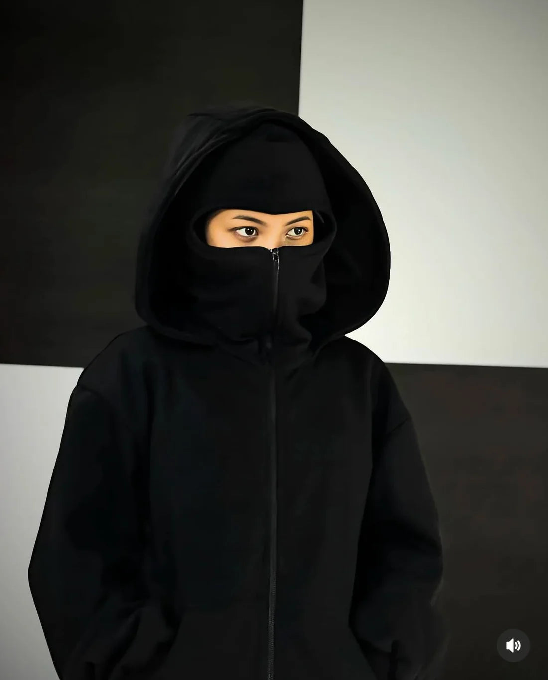 Balaclava Ninja Zipper Hoodie Jacket + Free Watch Gift