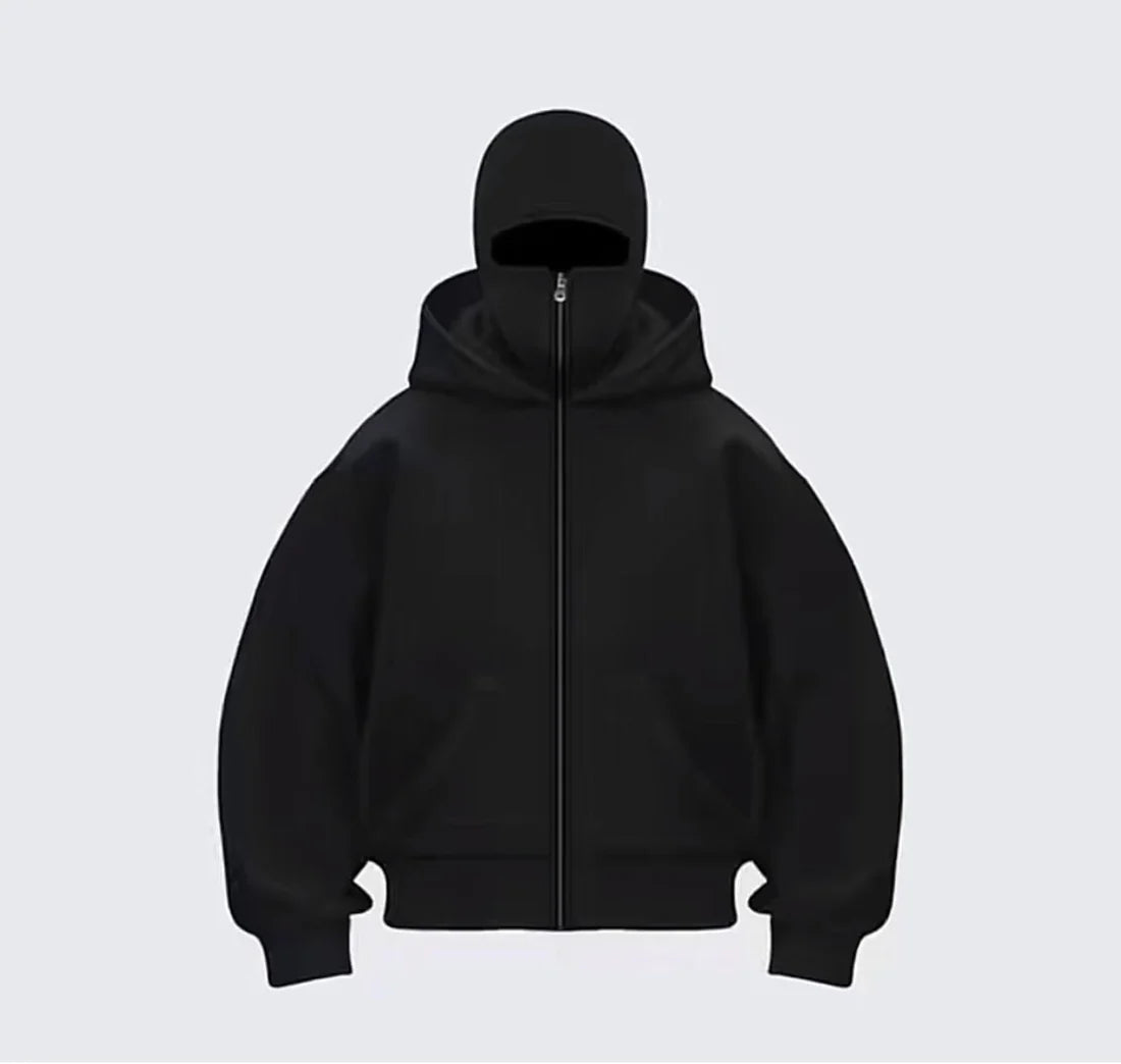 Balaclava Ninja Zipper Hoodie Jacket + Free Watch Gift
