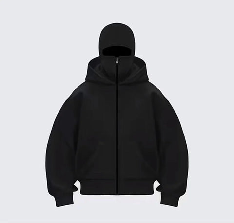 Balaclava Ninja Zipper Hoodie Jacket + Free Watch Gift