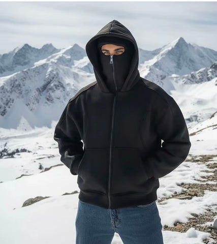 Balaclava Ninja Zipper Hoodie Jacket