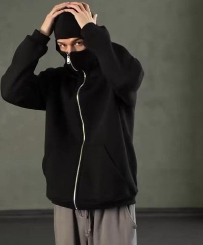 Balaclava Ninja Zipper Hoodie Jacket