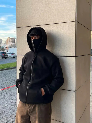 Balaclava Ninja Zipper Hoodie Jacket
