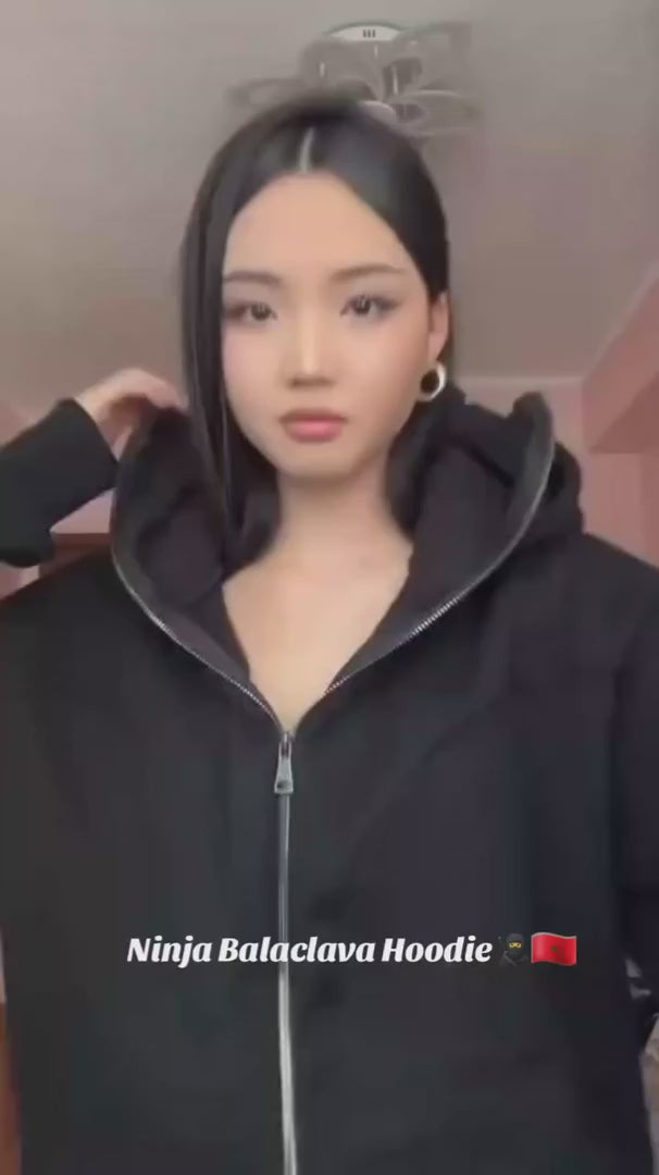 Balaclava Ninja Zipper Hoodie Jacket + Free Watch Gift